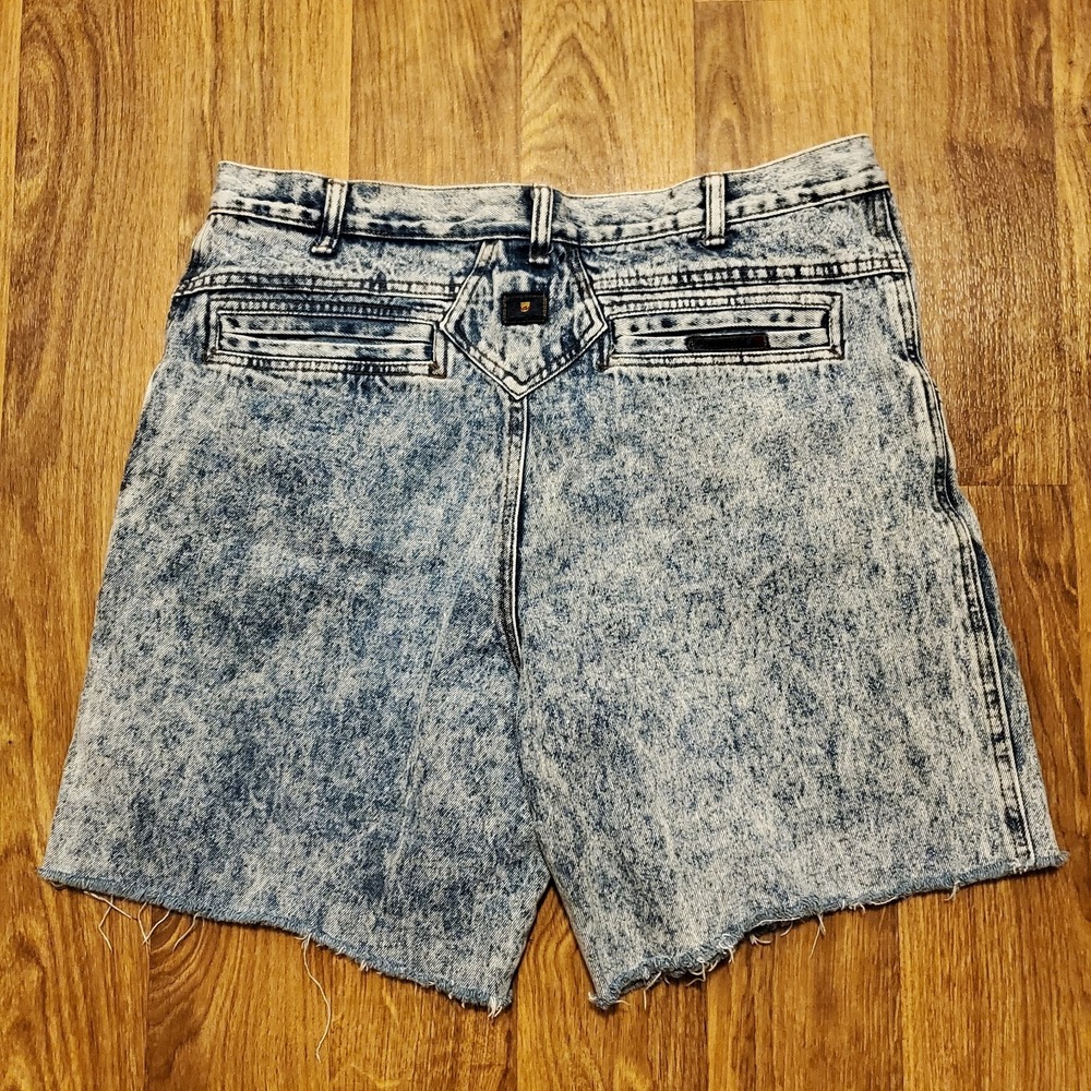 Vintage 90s Acid Wash Shorts Men 35‎ Freeway Gitano Denim Blue Jean Casual - Picture 2 of 9